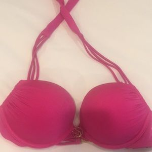Hot pink padded Victoria secret swim top 34B